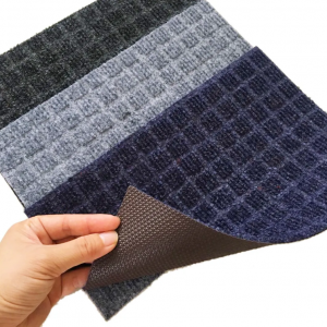 Non-shedding TPR Carpet Tough Brown Color Backing Pads with Waterproof Texture Durable Rectangular Mat