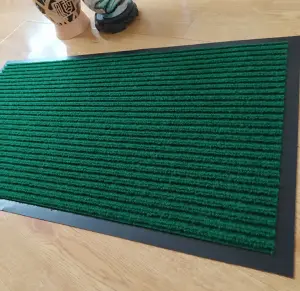 Custom Blank Sublimation Doormat Double Ribbed Striped Pvc Outdoor Floor Mat Entrance Non slip Door Mat