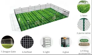 ENO-MAX Football Artificial Turf Grass Good Prices Anti-uv PE for Indoor Outdoor Soccer Field Service Life 8~10 Years