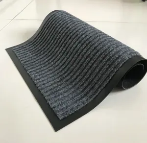 Custom Blank Sublimation Doormat Double Ribbed Striped Pvc Outdoor Floor Mat Entrance Non slip Door Mat