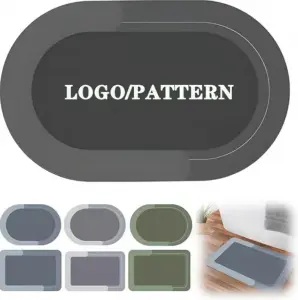 OEM Design Household Commercial Non-Slip Rubber Magic Floor Mat Quick Dry Diatomite Mud Drying Mat for Spa Ice Bucket