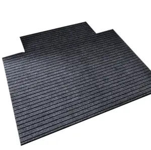 Ribbed outdoor door mat Hot Sale Non slip Entrance Doormat Polyester Stripe Floor Carpet