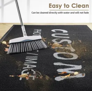 OEM Design Personalized Logo Anti-slip Entryway Carpets Nylon Indoor Outdoor Household Commercial Rubber Door Mat