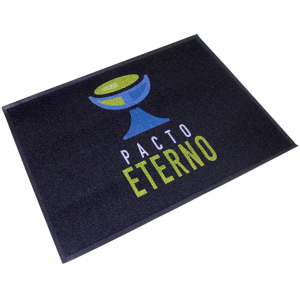 Custom Heavyweight PVC Coil Mat Logo Non-Slip Outdoor Entrance Door Mat Spaghetti Welcome Design Hotel Washable Foam Printing