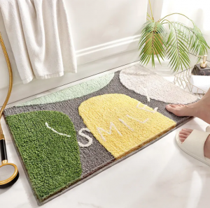 Tufted Super Soft Microfiber Rug TPR Anti Slip Backing Customized Bathroom Mat Door Mat for Home Absorbent Mat
