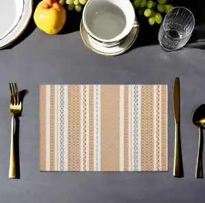 Elegant Luxury High Quality Linen Fabric Table Mat Non-Slip Insulation Kitchen Accessories Decorative Tablemat Holidays Bright