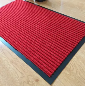 Custom Blank Sublimation Doormat Double Ribbed Striped Pvc Outdoor Floor Mat Entrance Non slip Door Mat