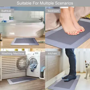 Absorbent Door Mats Diatom Mud Carpet Bath Mat for Bathroom and Floor Elegant Area Rugs & Sets