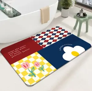Best Selling Modern Non-Slip Absorbent Diatomite Bath carpet Custom Stone Bathroom Washable Hard Diatomite Stone Bath rugs