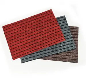 luxury Anti-slip Durable custom commercial TPR doormat striped entrance rugs welcome mats for front door