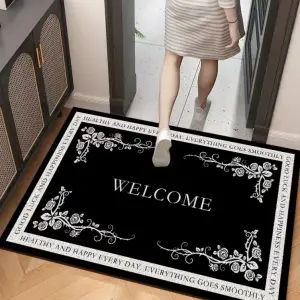 Scissor door restaurant rectangular pattern polyester short velvet carpet diatom mud bathroom carpet