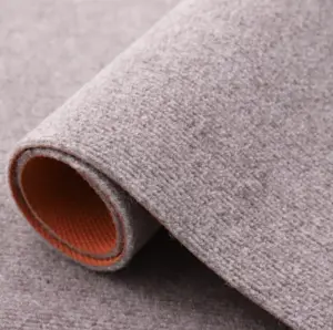 Commercial single color plain ribbed doormat PVC backing door mat