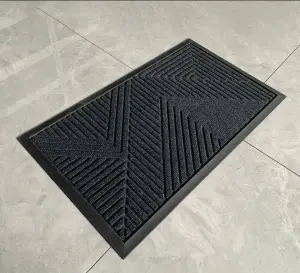 custom non slip commercial welcome washable polyester rubber rectangle door mats for front doo