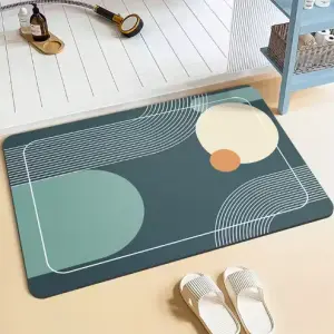 Hot Sale Top Quality Bathroom Mat Quick Dry Diatom Mud Absorbent Morden Luxury Bath Rug Washable Plain Non-slip Carpet