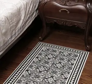 PVC Printed vinyl PVC floor mats for kitchen / front door / bedroom, FESTIVAL design