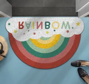 High Quality Rainbow Shaped Back Door Mat Different Size Pvc Mat Floor Mat For Best Price