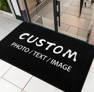 OEM Design Personalized Logo Anti-slip Entryway Carpets Nylon Indoor Outdoor Household Commercial Rubber Door Mat