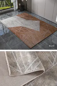 Wilton Modern Striped Woven Carpets High Pile Machine Made Home Carpet