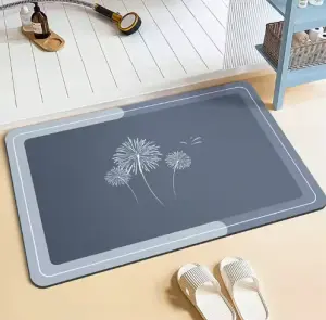 Hot Sale Top Quality Bathroom Mat Quick Dry Diatom Mud Absorbent Morden Luxury Bath Rug Washable Plain Non-slip Carpet