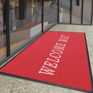 OEM Design Personalized Logo Anti-slip Entryway Carpets Nylon Indoor Outdoor Household Commercial Rubber Door Mat
