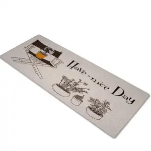 Flax floor mat