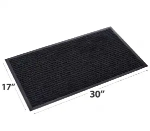 Seven Ribbed Striped Mats Entrance Outdoor Pvc Floor Mat Non Slip Dust Clean Polyester Door Mat