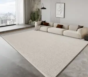 Weave 8mm Cotton linen-like Machine washable non-slip living room carpets