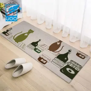 Flax floor mat