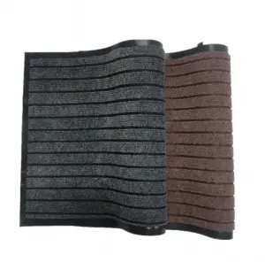 Hot Selling Anti-Slip Entrance Different Color Double Stripes Seven Stripes PVC Backing Door Hotel Floor Mat