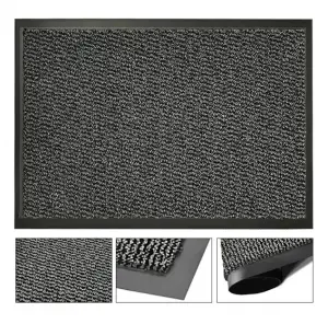 Mud Scraping Pad cut pile Entrance Door Mat for Home with Anti-skid Rubber